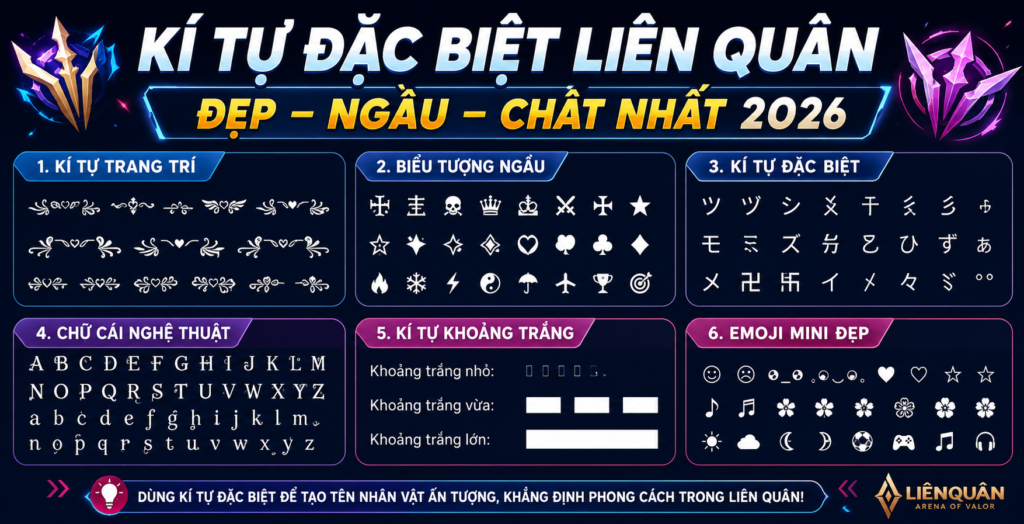 kí tự đặc biệt liên quân